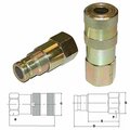 Aftermarket FF2514FPS 1/4" Inch Flat Face Hydraulic Coupler Socket and Plug HYM40-0004